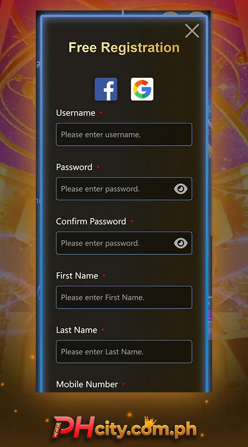 Panaloko Account Registration Process